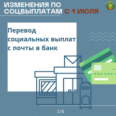 Изменения в порядке перевода соцвыплат с почты на банк